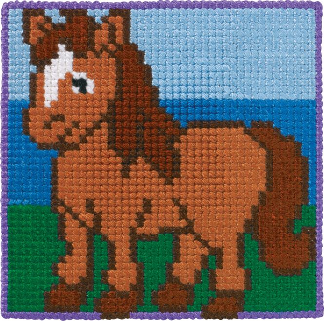 Hovedbilde Barnestramaj || Hest 25x25cm